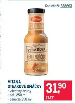 Makro VITANA STEAKOVÉ OMÁČKY nabídka