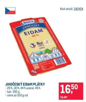 Makro Jihočeský eidam plátky nabídka