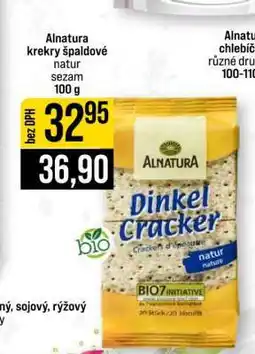 Jip Alnatura krekry špaldové nabídka