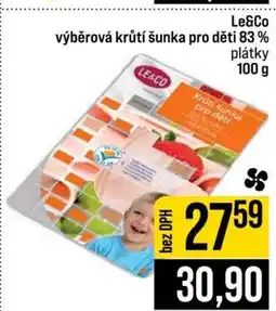 Jip Le&Co výběrová krůtí šunka pro děti 83 % plátky nabídka