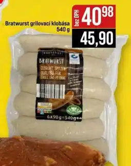 Jip Bratwurst grilovací klobása nabídka
