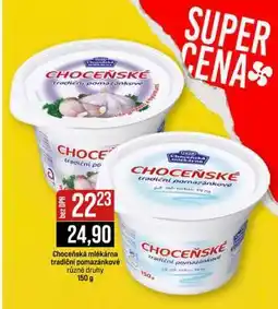 Jip Choceňská mlékárna tradiční pomazánkové nabídka