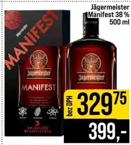 Jip Jägermeister Manifest 38 % 500 ml nabídka