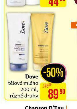 Teta Dove tělové mléko nabídka