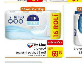 Teta Tip line toaletní papír nabídka