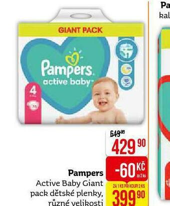 Teta Pampers dětské plenky nabídka
