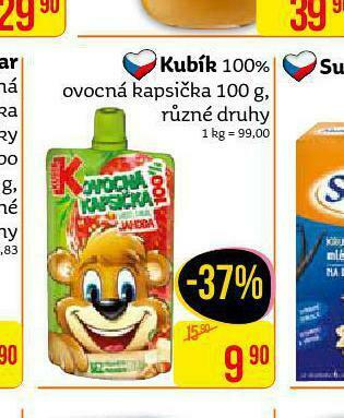Teta Kubík 100% ovocná kapsička nabídka