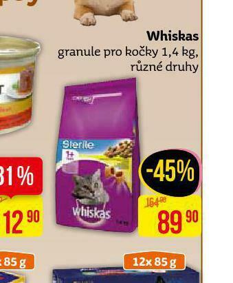 Teta Whiskas granule pro kočky nabídka