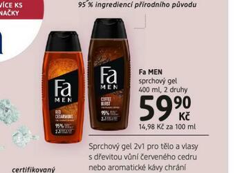 dm drogerie Fa men sprchový gel nabídka