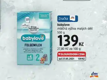 dm drogerie Babylove mléčná výživa malých dětí nabídka