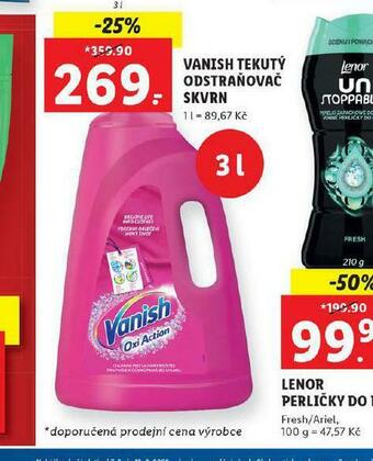 Lidl Vanish tekutý odstraňovač skvrn nabídka