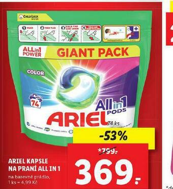 Lidl Ariel kapsle na praní all in 1 nabídka