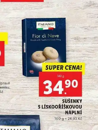 Lidl Sušenky s lískooříškovou náplní nabídka