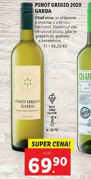 Lidl Pinot grigio 2020 garda nabídka