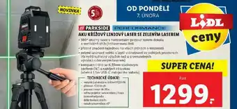 Lidl Aku křížový liniový laser se zeleným laserem nabídka