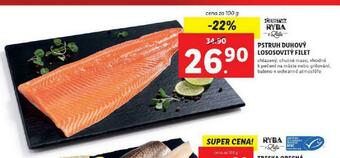 Lidl Pstruh duhový lososvitý filet nabídka