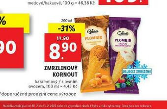 Lidl Zmrzlinový kornout nabídka