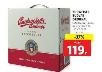 Lidl Pivo budweiser budvar original nabídka