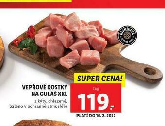 Lidl Vepřové kostky na guláš xxl nabídka