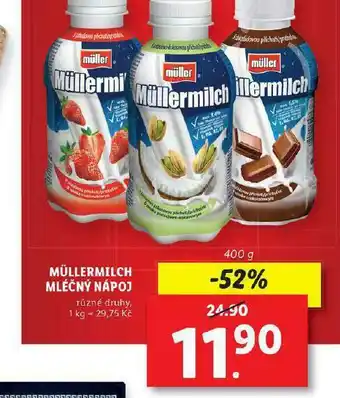 Lidl Müllermilch mléčný nápoj nabídka