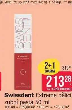 Teta Swissdent Extreme bělicí zubní pasta nabídka