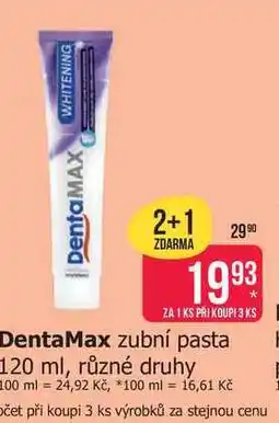 Teta DentaMax zubní pasta 120 ml, různé druhy nabídka