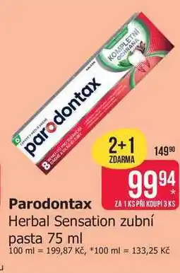 Teta Parodontax Herbal Sensation zubní pasta nabídka