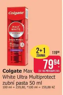 Teta Colgate Max White Ultra Multiprotect zubní pasta nabídka
