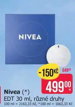 Teta Nivea EDT 30 ml, různé druhy nabídka