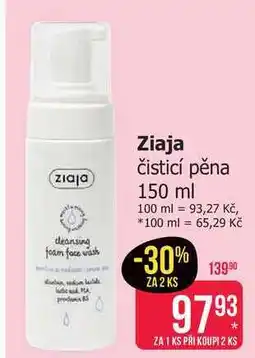 Teta Ziaja čisticí pěna nabídka