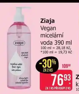 Teta Ziaja Vegan micelární voda nabídka