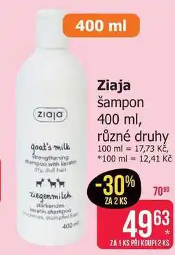 Teta Ziaja šampon 400 ml, různé druhy nabídka