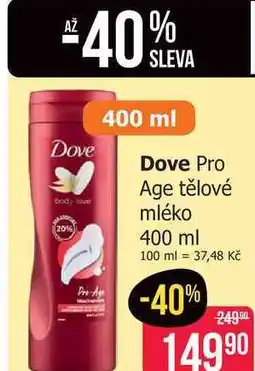 Teta Dove Pro Age tělové mléko nabídka