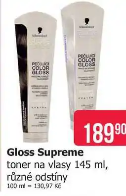 Teta Gloss Supreme toner na vlasy 145 ml, různé odstíny nabídka