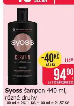 Teta Syoss šampon 440 ml, různé druhy nabídka