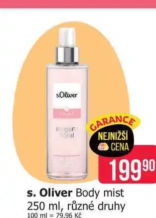 S. Oliver Body mist 250 ml, různé druhy