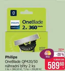 Teta Philips OneBlade QP420/50 náhradní břity 2 ks nabídka