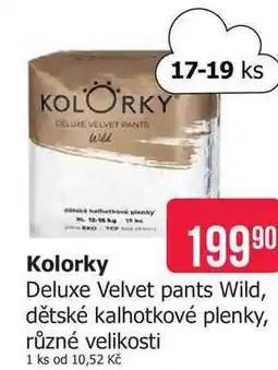 Teta Kolorky Deluxe Velvet pants Wild, dětské kalhotkové plenky, různé velikosti 17-19ks nabídka