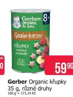 Teta Gerber Organic křupky 35 g, různé druhy nabídka