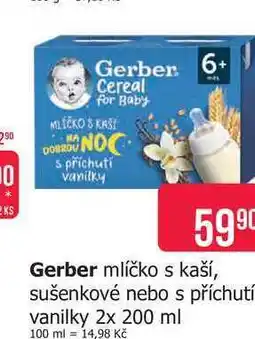 Teta Gerber mlíčko s kaší, sušenkové nebo s příchutí vanilky nabídka