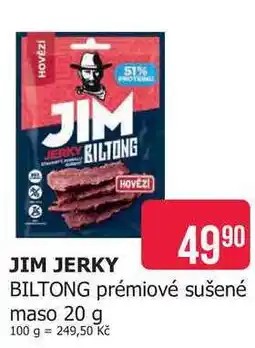 Teta JIM JERKY BILTONG prémiové sušené maso nabídka