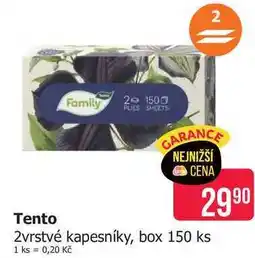 Teta Tento Family 2vrstvé kapesníky, box 150 ks nabídka