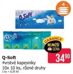 Teta QSoft S 4vrstvé kapesníky 10x 10 ks, různé druhy nabídka