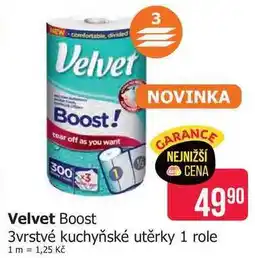Teta Velvet Boost 3vrstvé kuchyňské utěrky 1 role nabídka