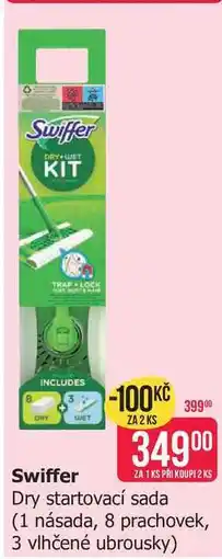 Teta Swiffer Dry startovací sada (1 násada, 8 prachovek, 3 vlhčené ubrousky) nabídka