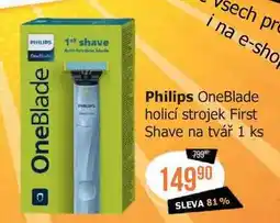 Teta Philips OneBlade holicí strojek First Shave na tvář 1 ks nabídka