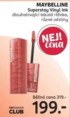 Rossmann Maybelline Superstay Vinyl ink nabídka