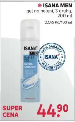 Rossmann ISANA MEN nabídka