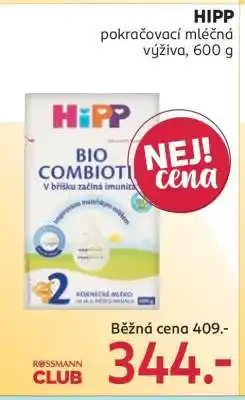 Rossmann HIPP pokračovací mléčná výživa, 600 g nabídka
