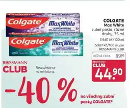 Rossmann Colgate Max White nabídka